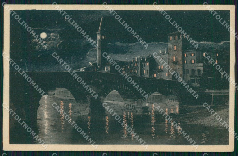 Verona città Ponte Pietro Chiaro di Luna cartolina VK4397 – fronte