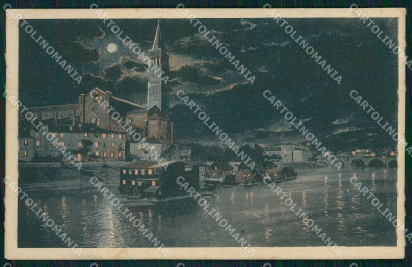 Verona città Chiesa Sant'Anastasia Chiaro di Luna cartolina VK4398 – fronte