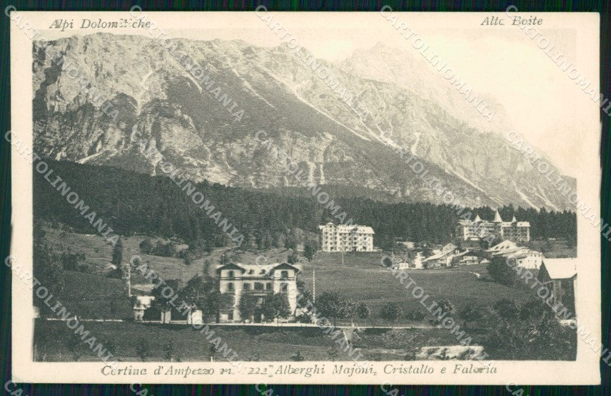 Belluno Cortina d'Ampezzo Alberghi Majoni Cristallo Faloria cartolina VK4405 – fronte