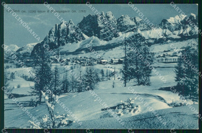 Belluno Cortina d'Ampezzo Pomagagnon Nevicata cartolina VK4406 – fronte