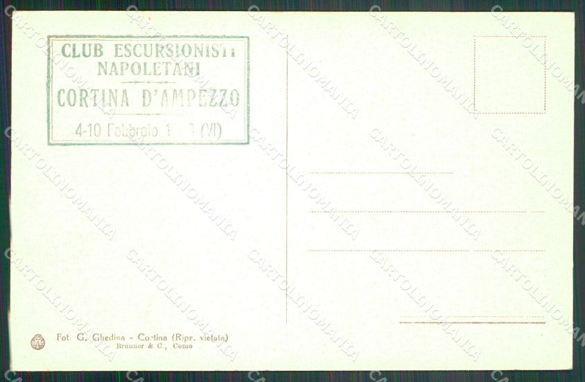 Belluno Cortina d'Ampezzo Pomagagnon Nevicata cartolina VK4406 – retro