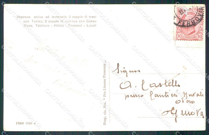 Cuneo Limone Piemonte Nevicata cartolina VK4422 – retro