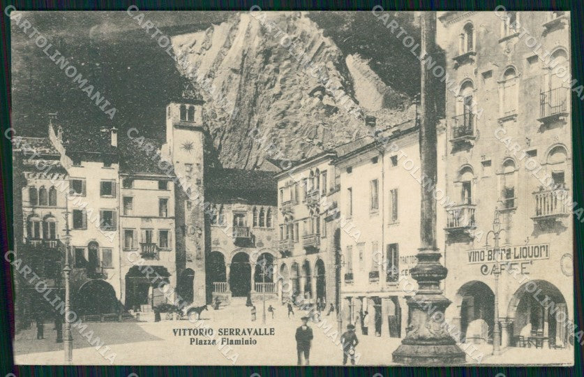 Treviso Vittorio Serravalle Vittorio Veneto Piazza Flaminio cartolina VK4429 – fronte