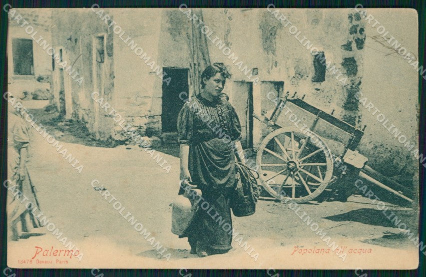 Palermo città Costumi Carretto cartolina VK4466 – fronte