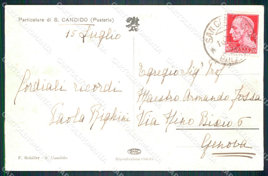 Bolzano San Candido Pusteria cartolina VK4480 – retro