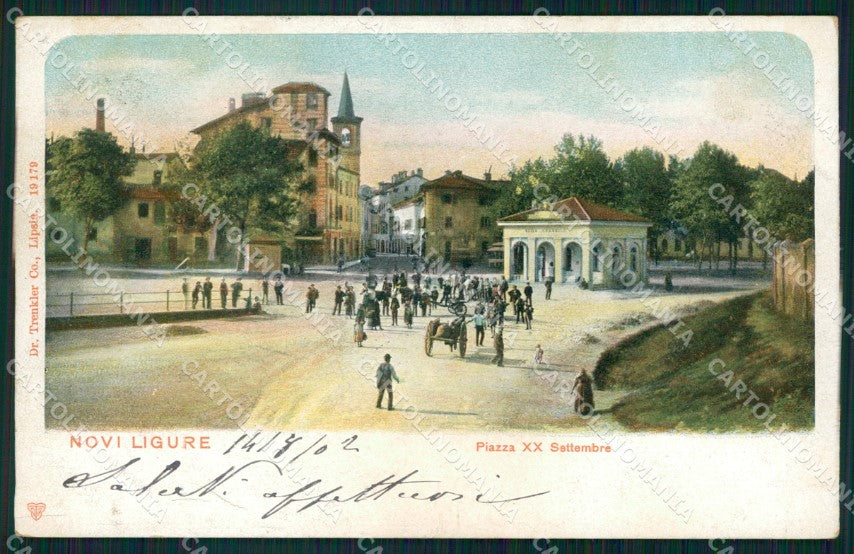 Alessandria Novi Ligure Piazza XX Settembre cartolina VK4482 – fronte