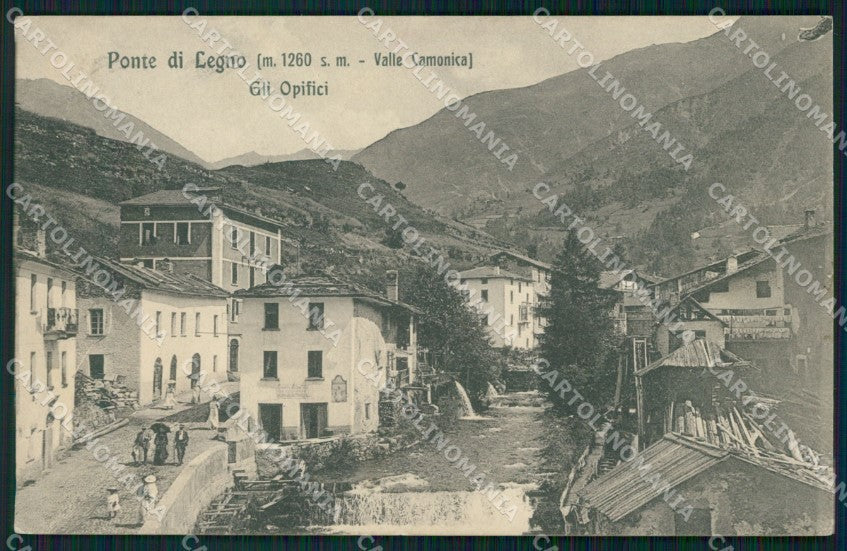 Brescia Ponte di Legno Val Camonica Gli Opifici PIEGA cartolina VK4515 – fronte