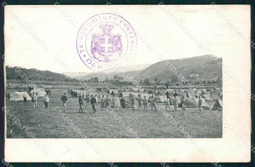 Brescia Accampamento 74 Fanteria Militari cartolina VK4516 – fronte