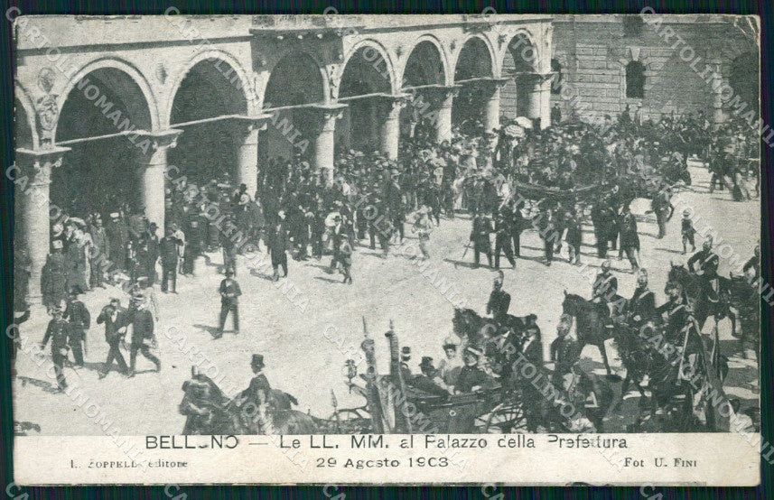 Belluno città Palazzo Prefettura Militari cartolina VK4521 – fronte