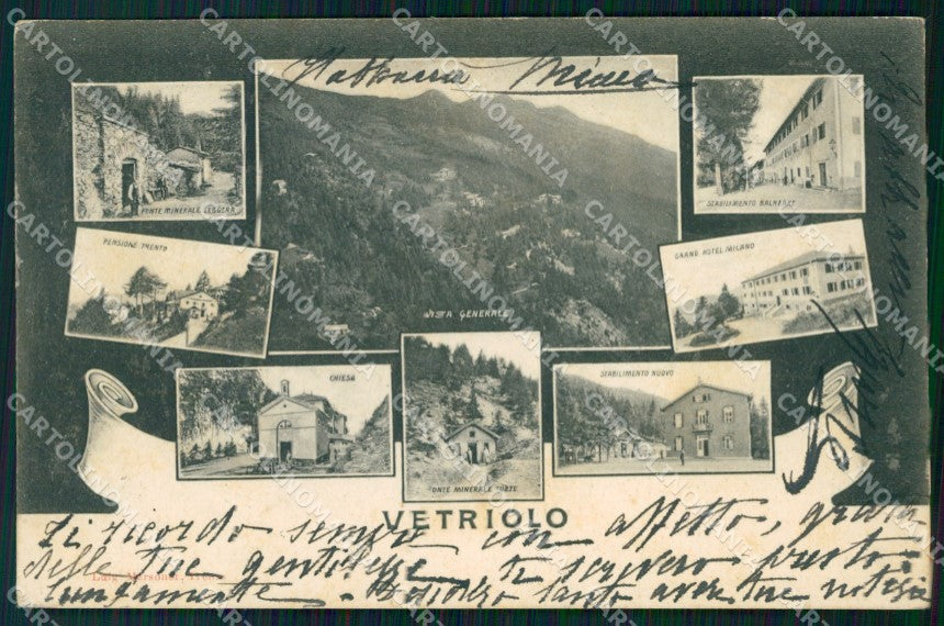 Trento Vetriolo Mappa cartolina VK4563 – fronte