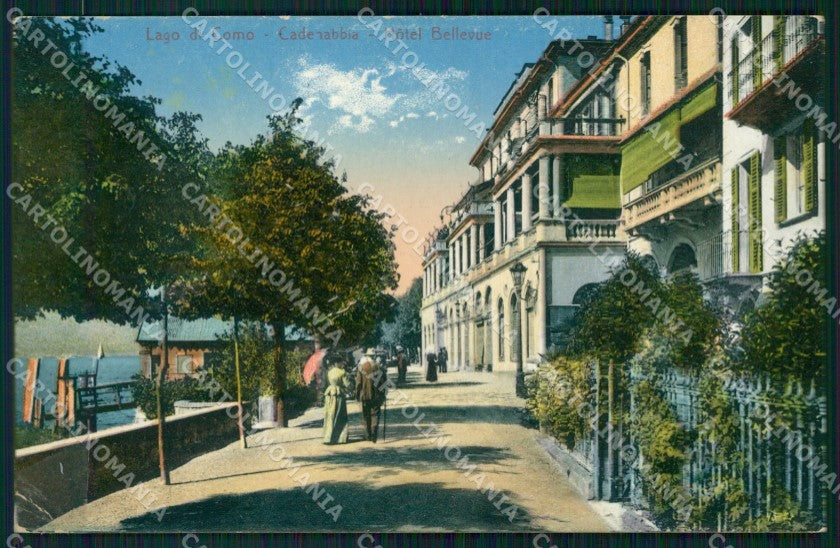 Como Lago di Cadenabbia Hotel Bellevue RIPARATA cartolina VK4566 – fronte