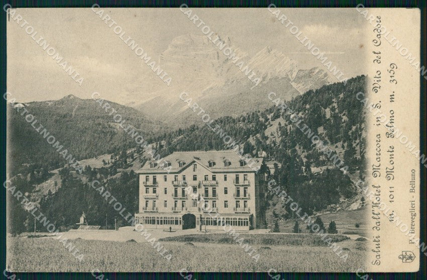 Belluno San Vito di Cadore Hotel Marcora cartolina VK4574 – fronte
