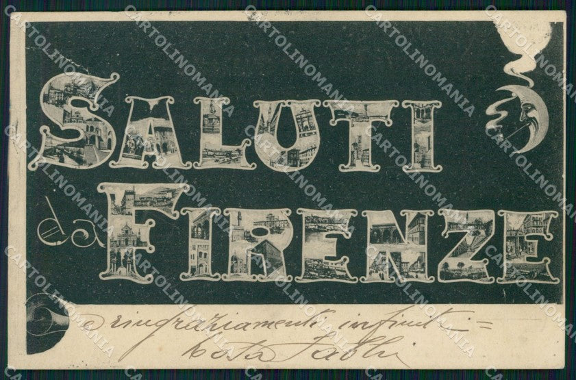 Firenze città Saluti da Paper Moon cartolina VK4578 – fronte