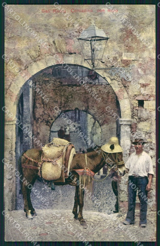 Imperia Sanremo Contadino con Mulo Costumi cartolina VK4594 – fronte