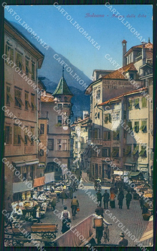 Bolzano città Piazza delle Erbe Mercato cartolina VK4598 – fronte