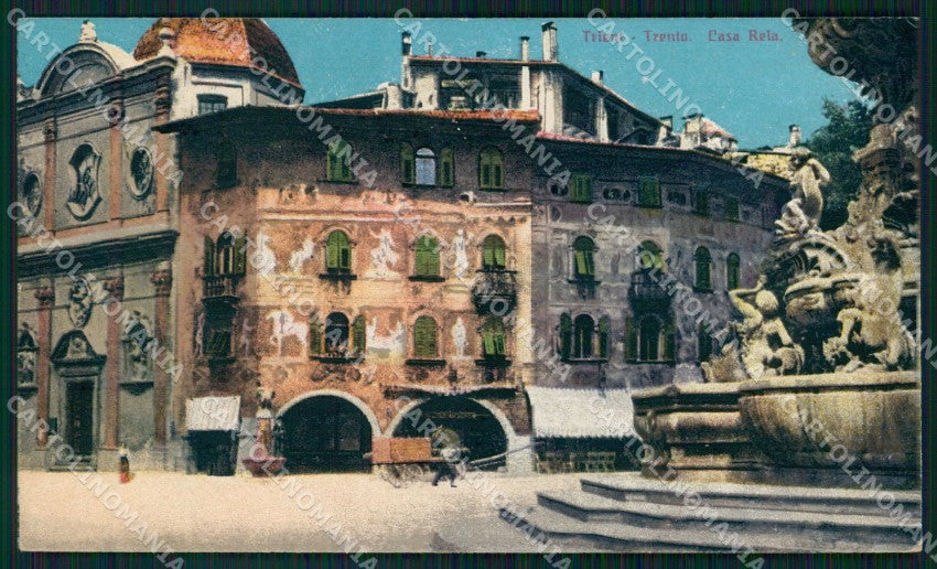 Trento città Casa Rela cartolina VK4615 – fronte