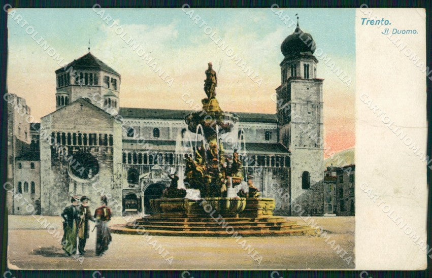 Trento città Duomo Fontana cartolina VK4617 – fronte