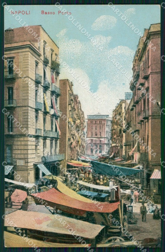 Napoli città Basso Porto Mercato cartolina VK4626 – fronte