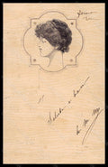 Artist Signed Illustratori Raphael Kirchner Lady BKW serie 448 postcard VK5394 – fronte
