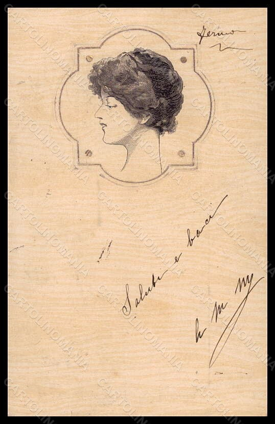 Artist Signed Illustratori Raphael Kirchner Lady BKW serie 448 postcard VK5394 – fronte