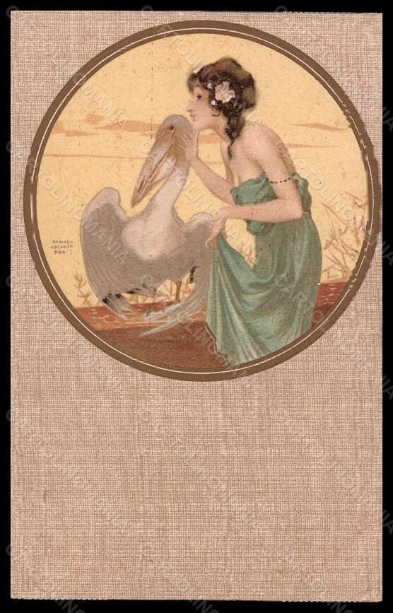 Artist Signed Illustratori R. Kirchner Lady Fables E.2-3 postcard VK5440 – fronte