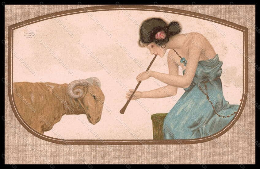 Artist Signed Illustratori R. Kirchner Lady Fables E.2-6 postcard VK5443 – fronte