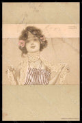 Artist Signed Illustratori Raphael Kirchner Lady Herzig D.25-3 postcard VK5444 – fronte