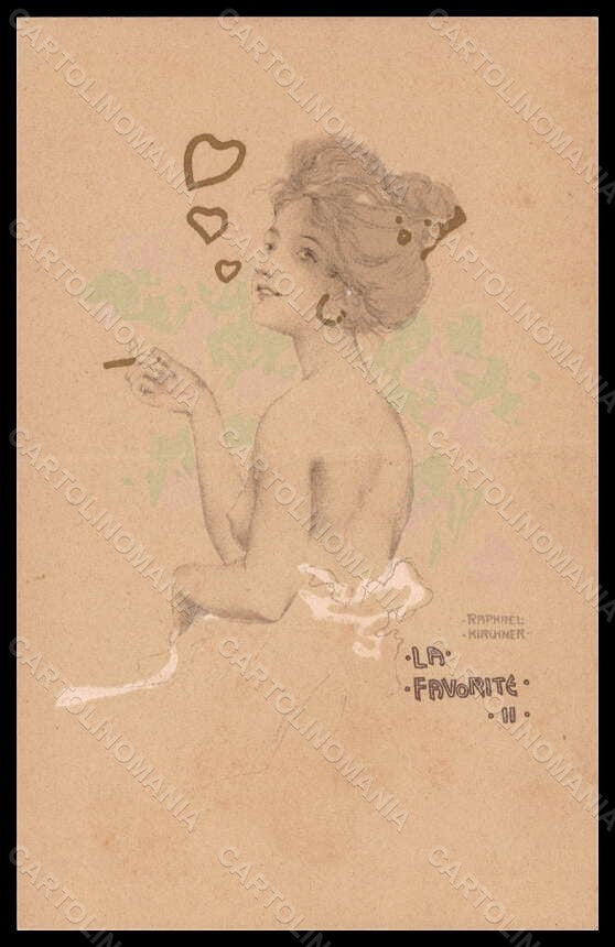 Artist Signed Illustratori R. Kirchner Lady La Favorite D.10-2 postcard VK5452 – fronte