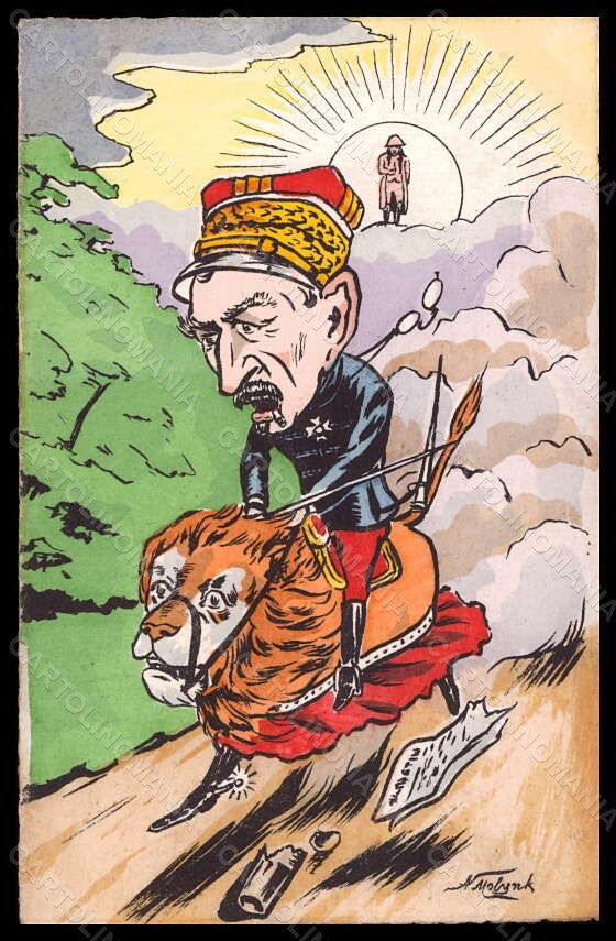 Artist Signed Molynk French Politics Propaganda Hand Painted Napoleon pc VK5465 – fronte