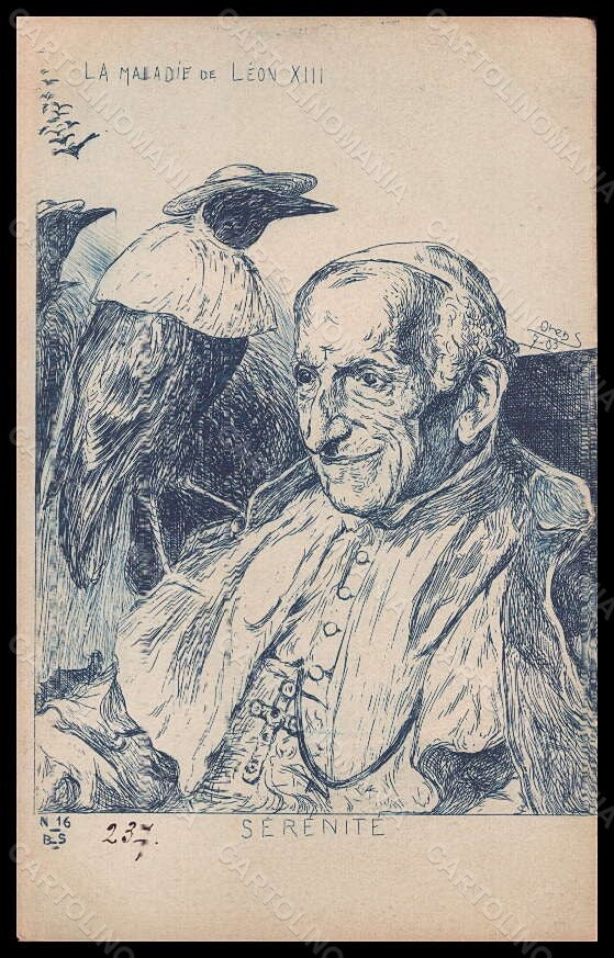 Artist Signed Illustratori Orens Papa Leone XIII Politica postcard VK5466 – fronte