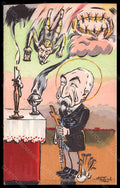 Artist Signed Molynk French Politics Propaganda Hand Painted pc VK5474 – fronte