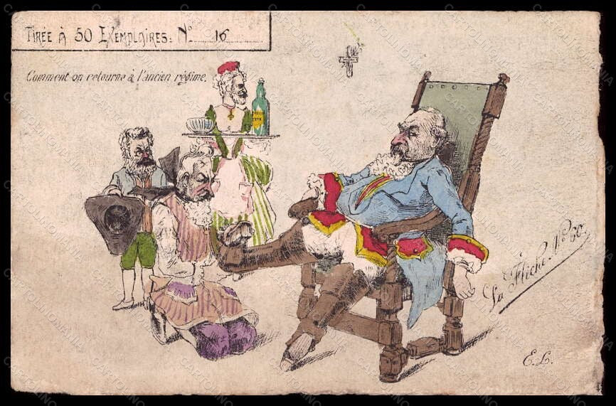 Artist Signed French Politics Hand Painted La Fleche 60 postcard VK5479 – fronte