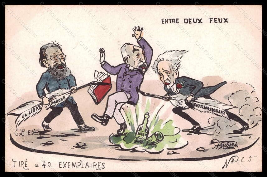 Artist Signed Molynk French Politics Propaganda Hand Painted postcard VK5480 – fronte
