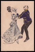 Artist Signed Reznicek Art Nouveau Dance Lady Simplicissimus V-11 pc VK5487 – fronte