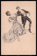 Artist Signed Reznicek Art Nouveau Dance Lady Simplicissimus V-12 pc VK5489 – fronte
