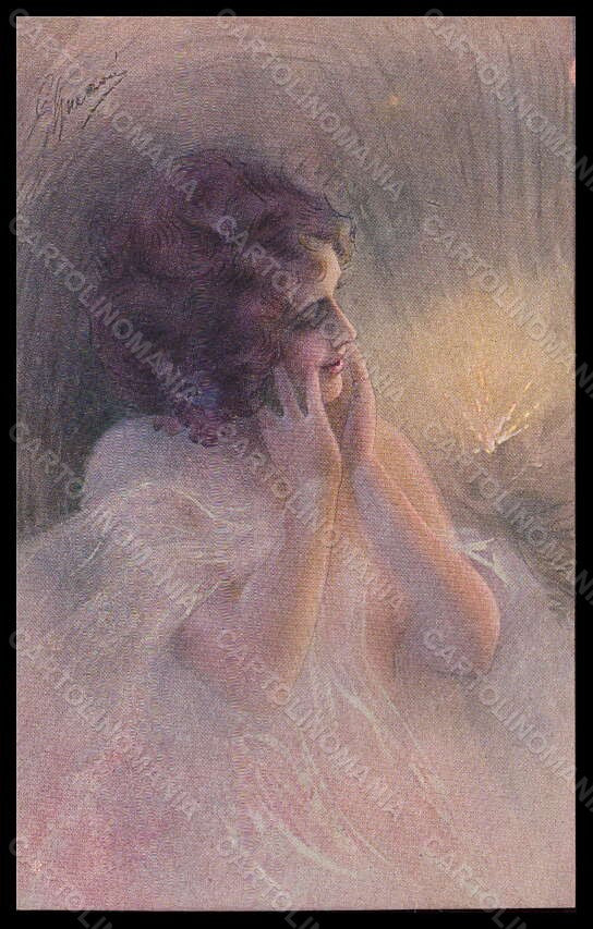 Artist Signed Illustratori Guerzoni Lady La Scintilla serie 1011-1 pc VK5525 – fronte