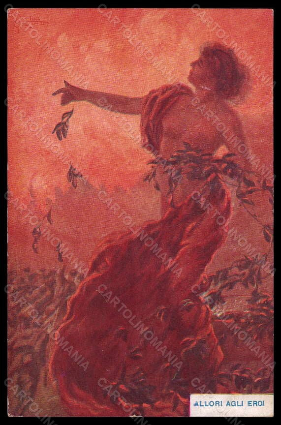 Artist Signed Illustratori A. Collino Propaganda WWI Soldier serie 220 pc VK5527 – fronte