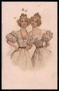 Artist Signed Illustratori Lady Art Nouveau Meissner & Buch serie 1055 pc VK5538 – fronte