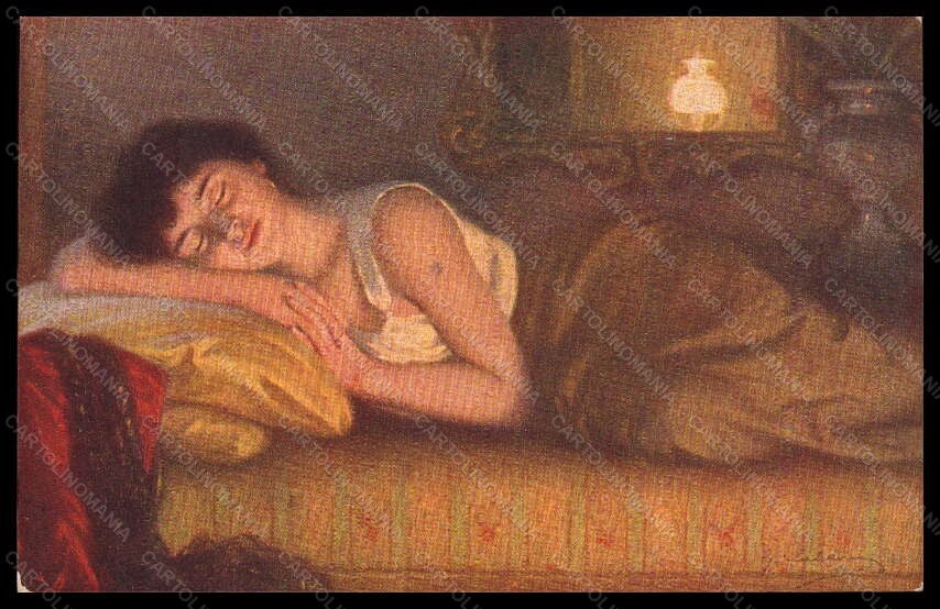 Artist Signed Illustratori Caldana ? Lady serie 285-3 postcard VK5545 – fronte