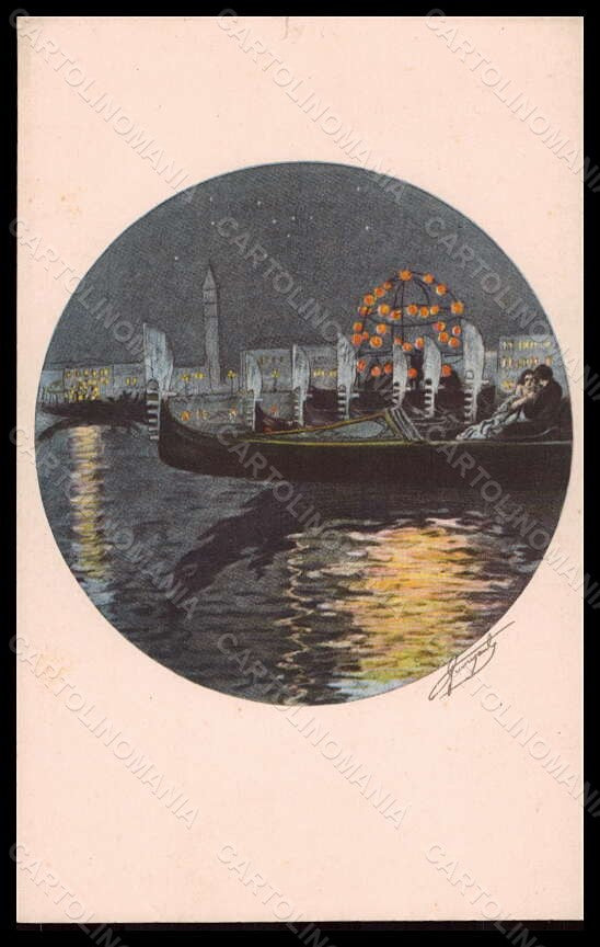 Artist Signed Guinegaul ? Romantic Couple Paris Venezia Gravures 1106 pc VK5562 – fronte