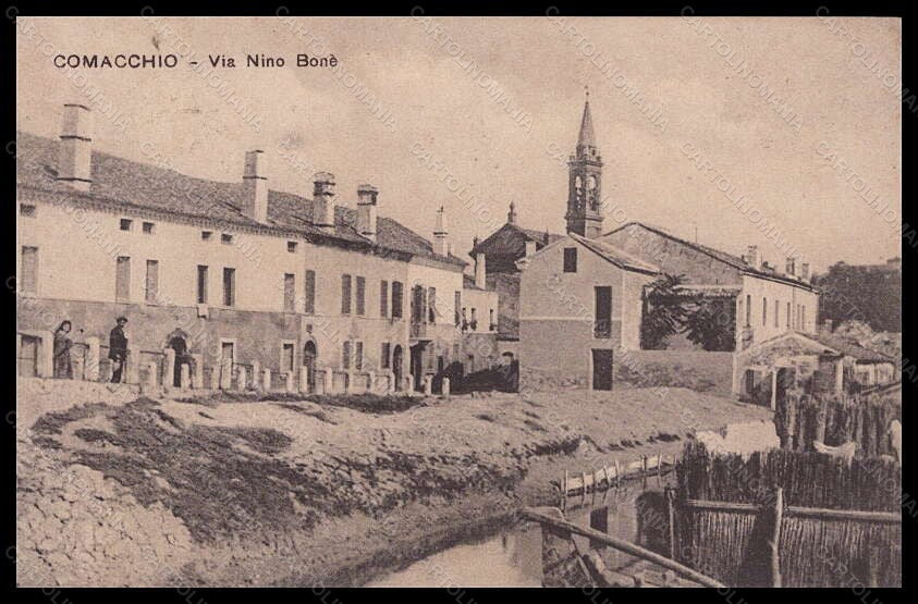 Italia Ferrara Comacchio Via Nino Bonè cartolina VK5566 – fronte