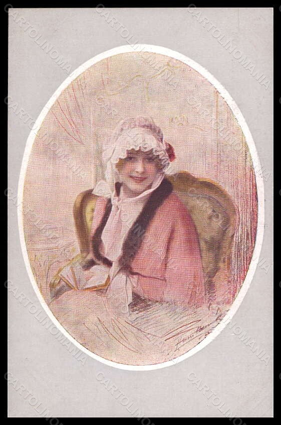 Artist Signed Illustratori Henri Manuel Lady serie 51 postcard VK5593 – fronte