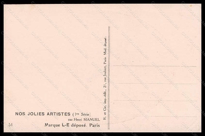 Artist Signed Illustratori Henri Manuel Lady serie 51 postcard VK5593 – retro