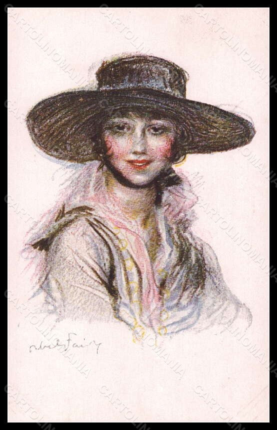 Artist Signed Abel Faivre Fashion Glamour Lady Moda serie 264 postcard VK5598 – fronte