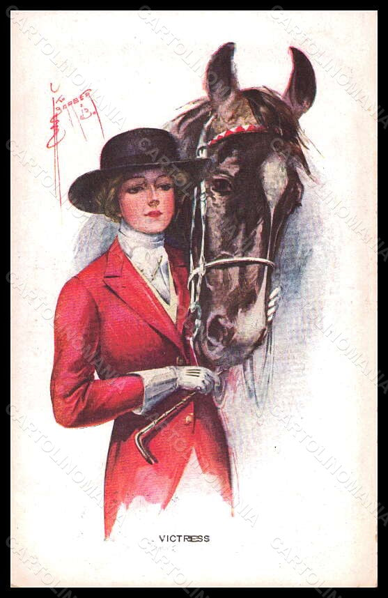 Artist Signed Court Barber Sidesaddle Lady Horse serie 2024-3 pc VK5620 – fronte