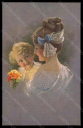 Artist Signed Illustratori Knoefel Lady Mother Baby serie 20887 postcard VK5626 – fronte