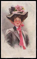 Artist Signed Philip Boileau Fashion Little Lady Demure Reinthal postcard VK5628 – fronte