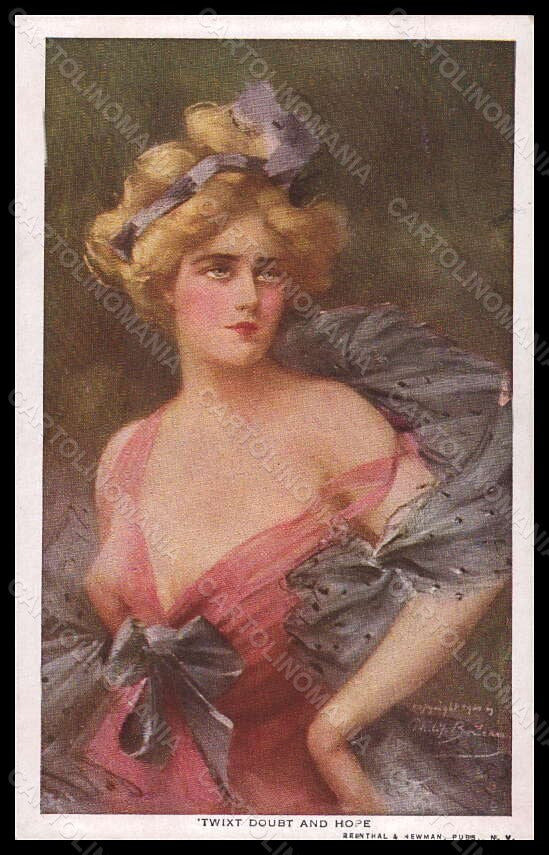 Artist Signed Philip Boileau Fashion Lady Reinthal 109 postcard VK5630 – fronte