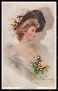 Artist Signed Philip Boileau Fashion Lady A Passing Shadow Reinthal pc VK5631 – fronte