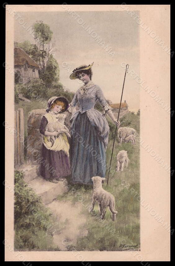 Artist Signed Tarrant Lady Girl Viennoise M.M. Vienne serie 295 postcard VK5652 – fronte